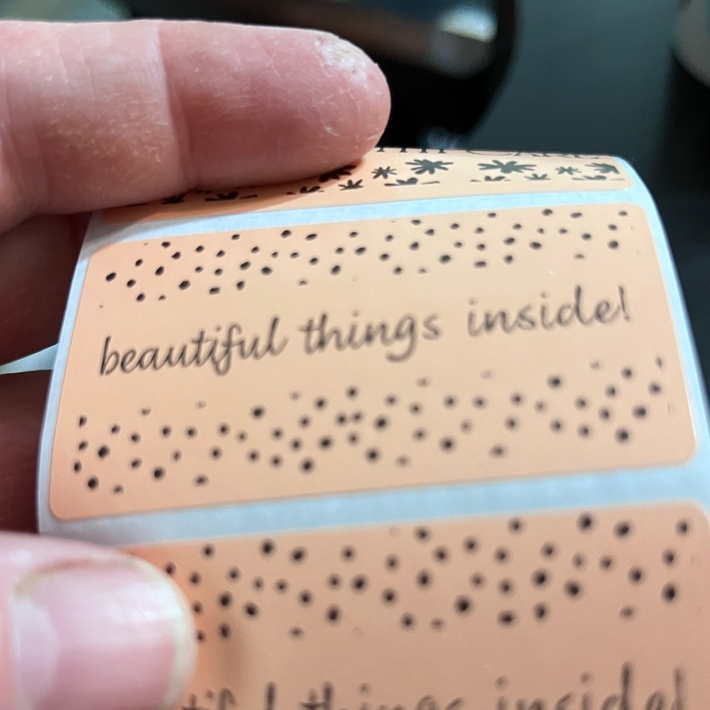 Beautiful things inside. shipping stickers  25